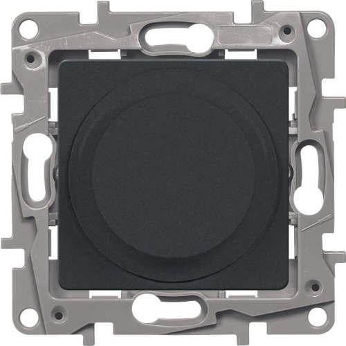 Светорегулятор поворотный без рамки Legrand Etika 5-300Вт антрацит фото Светорегулятор поворотный без рамки Legrand Etika 5-300Вт антрацит картинка